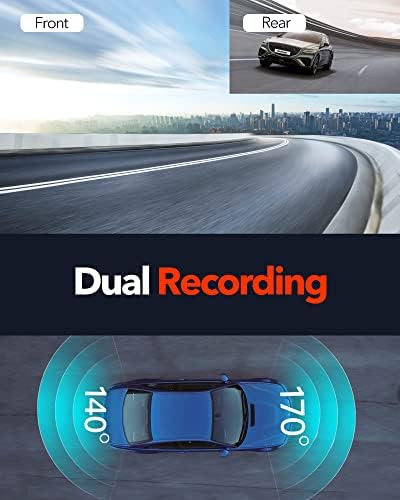 REDTIGER F7N 4K Dash Cam Front and Rear,Built-in WiFi GPS 4K+1080P Dual Dash Camera for Cars,3.18 inch Display Dashcam,170° Wide Angle Dashboard Camera Recorder, Night Vision,Parking Monitor - Image 3