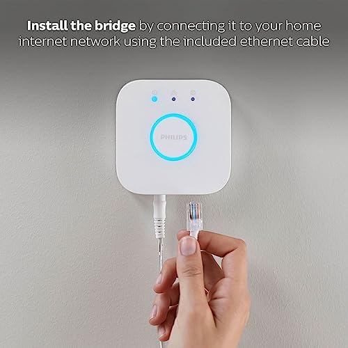 Philips Hue White and Color Ambiance Smart BulbStarter Kit - Includes a Bridge, Dimmer Switch, and (2) 60W A19 LED Smart Color Changing Bulbs E26 - Control with Voice or Hue App - Image 9