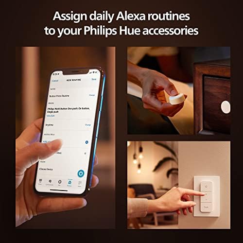 Philips Hue White and Color Ambiance Smart BulbStarter Kit - Includes a Bridge, Dimmer Switch, and (2) 60W A19 LED Smart Color Changing Bulbs E26 - Control with Voice or Hue App - Image 5