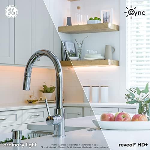 GE CYNC Smart LED Wafer Downlight Fixture, Reveal + Full Color, 6 Inches, Bluetooth and Wi-Fi, Compatible with Alexa and Google Home - Image 6