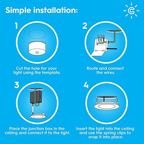 GE CYNC Smart LED Wafer Downlight Fixture, Reveal + Full Color, 6 Inches, Bluetooth and Wi-Fi, Compatible with Alexa and Google Home - Image 3