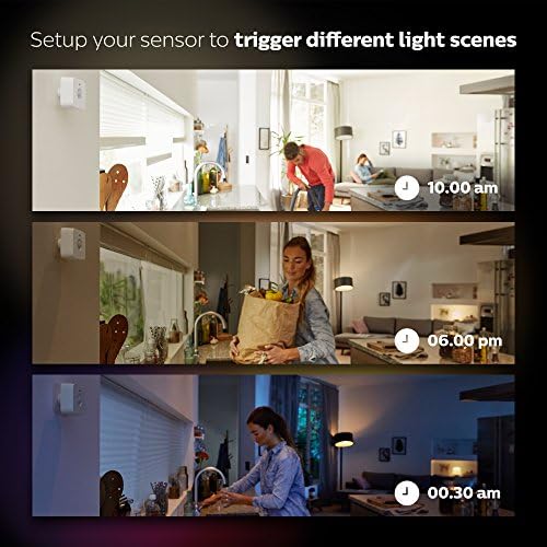 Philips Hue (1) Motion Sensor with (2) 75W A19, E26 White and Color Ambiance LED Smart Color-Changing Bulbs - Control with Hue App - Works with Alexa, Google Assistant, and Apple Homekit - Image 7