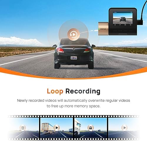 70mai Dash Cam Lite, 1080P Full HD, Smart Dash Camera for Cars, Sony IMX307, Built-in G-Sensor, 130° Wide Angle FOV, WDR, Night Vision, Loop Recording - Image 5