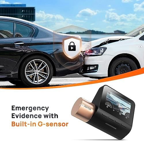 70mai Dash Cam Lite, 1080P Full HD, Smart Dash Camera for Cars, Sony IMX307, Built-in G-Sensor, 130° Wide Angle FOV, WDR, Night Vision, Loop Recording - Image 4