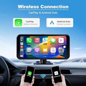 VVCAR MC25 Wireless CarPlay with 4K Dash Cam Front, 6.25″ Touch Screen Android Auto, Car Stereo with AirPlay & Android Cast, CarPlay Screen for Car, Loop Recording, GPS Navigation, FM/BT/AUX