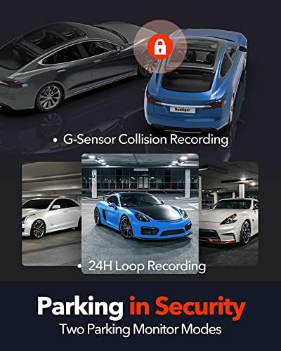 REDTIGER F7N 4K Dash Cam Front and Rear,Built-in WiFi GPS 4K+1080P Dual Dash Camera for Cars,3.18 inch Display Dashcam,170° Wide Angle Dashboard Camera Recorder, Night Vision,Parking Monitor - Image 7