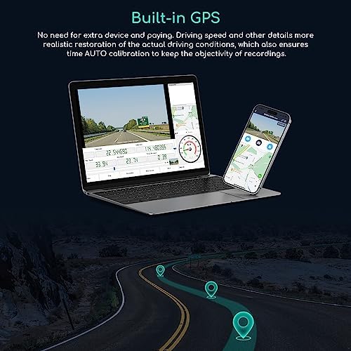 1440P QHD Built-in GPS Wi-Fi Dash Cam, Front and Inside Car Camera Recorder with Infrared Night Vision, Supercapacitor, 4 IR LEDs,G-Sensor, Parking Mode, Loop Recording (D30S) - Image 6