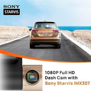 70mai Dash Cam Lite, 1080P Full HD, Smart Dash Camera for Cars, Sony IMX307, Built-in G-Sensor, 130° Wide Angle FOV, WDR, Night Vision, Loop Recording