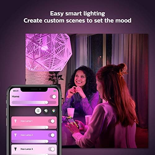 Philips Hue (1) Motion Sensor with (2) 75W A19, E26 White and Color Ambiance LED Smart Color-Changing Bulbs - Control with Hue App - Works with Alexa, Google Assistant, and Apple Homekit - Image 3