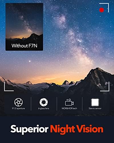 REDTIGER F7N 4K Dash Cam Front and Rear,Built-in WiFi GPS 4K+1080P Dual Dash Camera for Cars,3.18 inch Display Dashcam,170° Wide Angle Dashboard Camera Recorder, Night Vision,Parking Monitor - Image 6