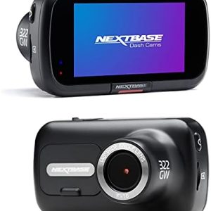 Nextbase 322GW Dash Cam Mini with APP- Full 1080p/60fps HD Recording in Car Camera- 6 Lane Wide Front View- Wi-fi GPS Bluetooth- Parking Mode- Night Vision- Loop Records- Polarizing Filter Compatible