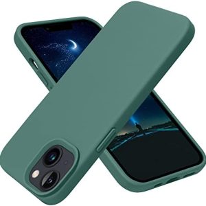 OTOFLY Designed for iPhone 13 Phone Case, Silicone Shockproof Slim Thin Phone Case for iPhone 13 6.1 inch Midnight Green